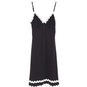Frederick's of Hollywood Nightgown Black Lace Slip